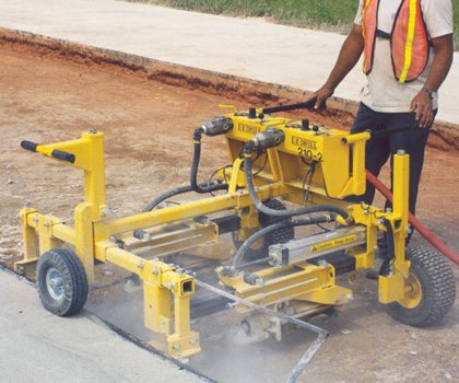two-gang drill on-grade concrete dowel drill