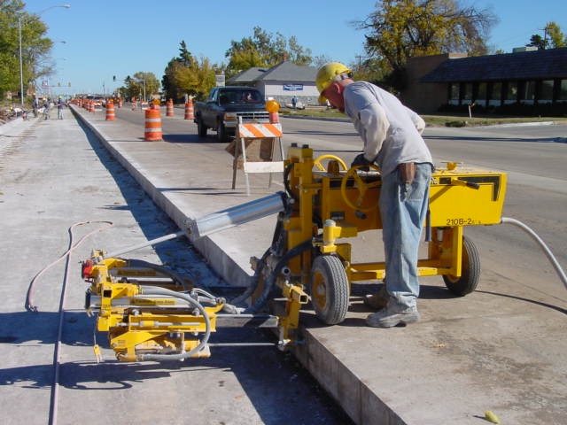 Road repair made easy with E-Z Drill concrete dowel pin drill
